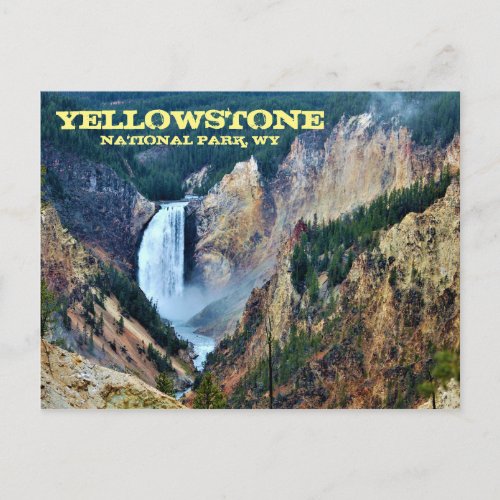 Yellowstone National Park Lower Falls Postcard