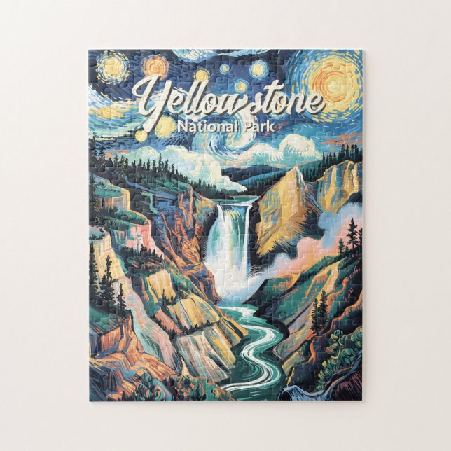 Yellowstone National Park Lower Falls Vibrant Jigsaw Puzzle (Vertical)
