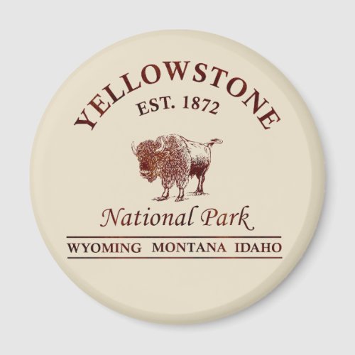 Yellowstone national park magnet