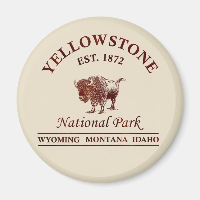 Yellowstone national park magnet (Front)