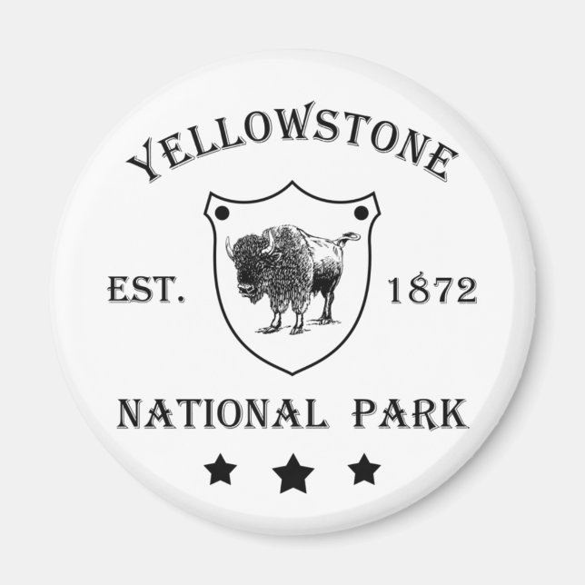 Yellowstone national park magnet (Front)