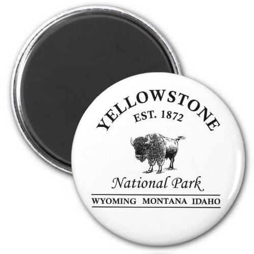 Yellowstone national park magnet