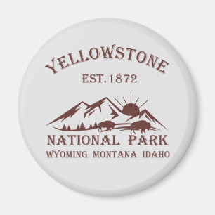 Yellowstone national park magnet