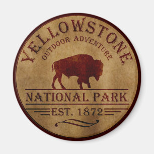 Yellowstone national park magnet