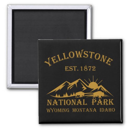 Yellowstone national park magnet