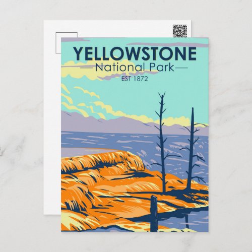 Yellowstone National Park Mammoth Hot Springs Postcard