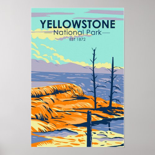 Yellowstone National Park Mammoth Hot Springs Poster