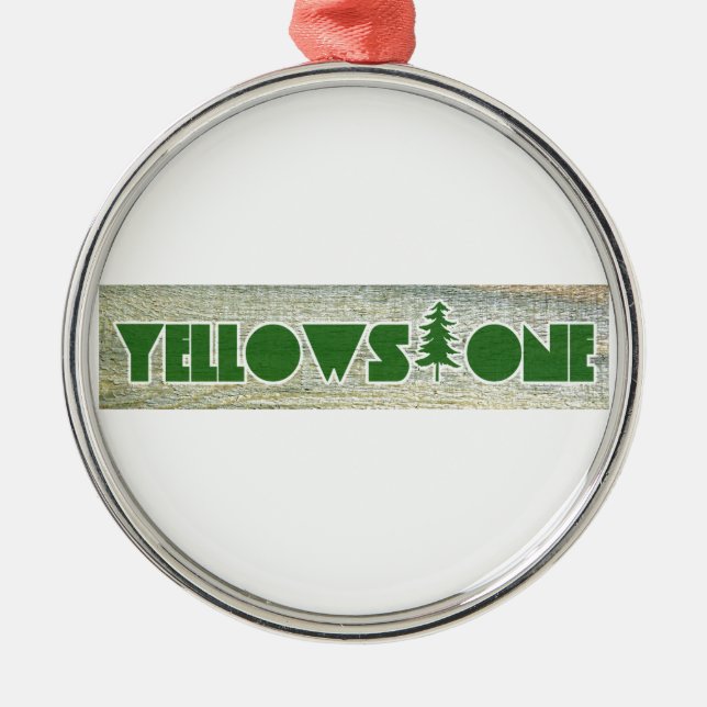 Yellowstone National Park Metal Ornament (Front)