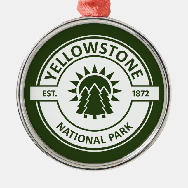 Yellowstone National Park Metal Ornament (Front)