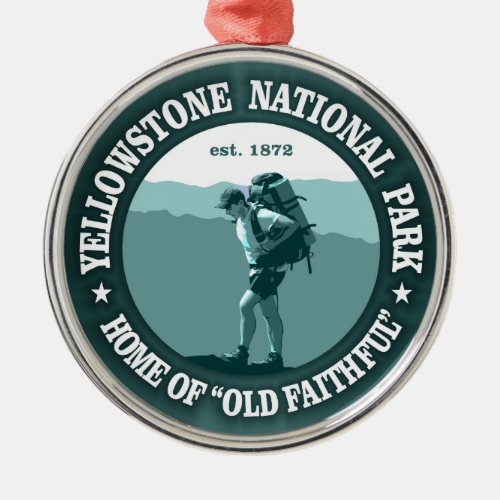 Yellowstone National Park Metal Ornament