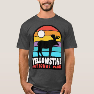 Yellowstone National Park Moose Badge T-Shirt