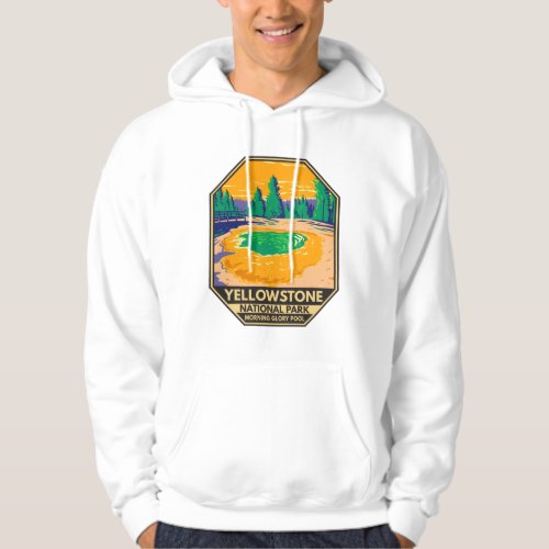 Yellowstone National Park Morning Glory Pool Retro Hoodie