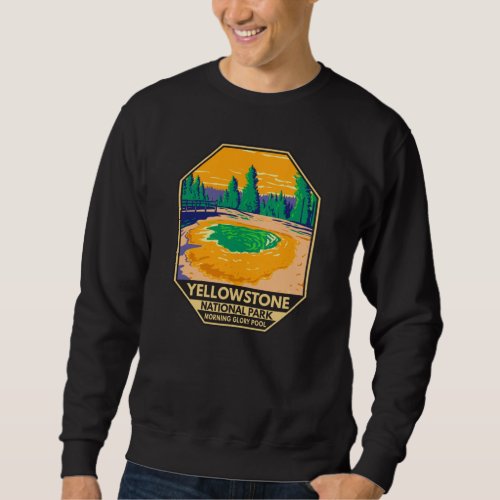 Yellowstone National Park Morning Glory Pool Retro Sweatshirt