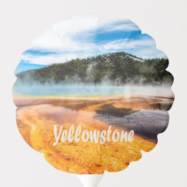Yellowstone National Park Mountains Nature Animals Balloon (Back)