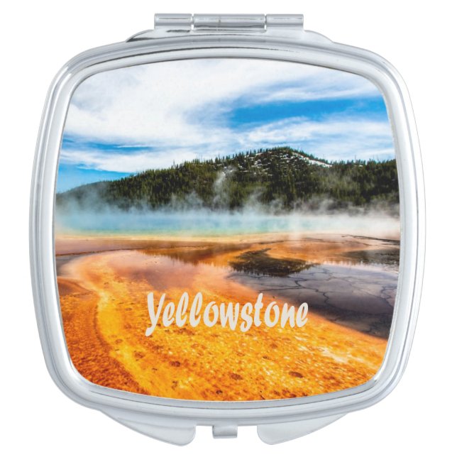 Yellowstone National Park Mountains Nature Animals Compact Mirror (Front)