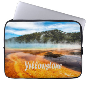 Yellowstone National Park Mountains Nature Animals Laptop Sleeve