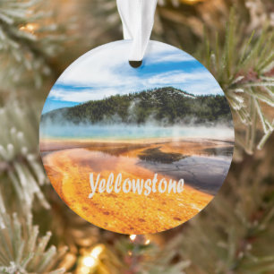 Yellowstone National Park Mountains Nature Animals Ornament