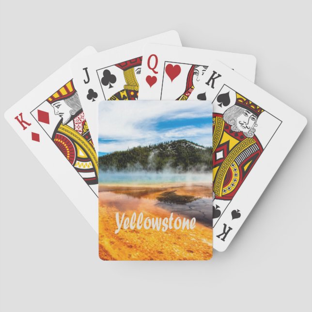 Yellowstone National Park Mountains Nature Animals Poker Cards (Back)