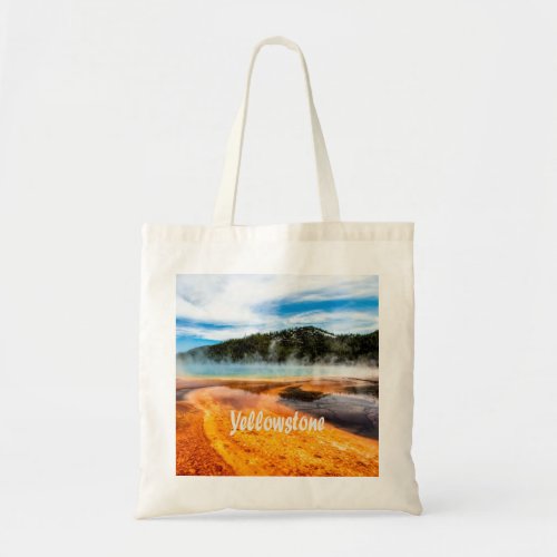 Yellowstone National Park Mountains Nature Animals Tote Bag