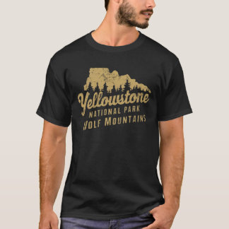 Yellowstone National Park Mountains Vintage T-Shirt