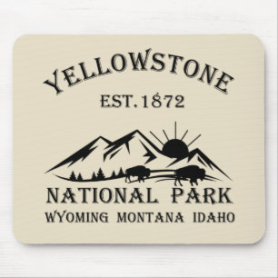 Yellowstone national park mouse pad