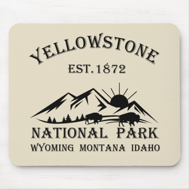 Yellowstone national park mouse pad (Front)
