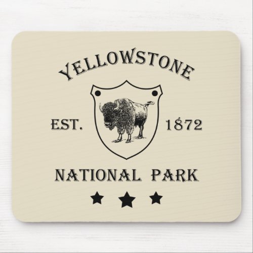 Yellowstone national park mouse pad