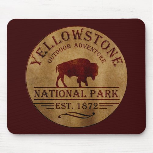 Yellowstone national park mouse pad