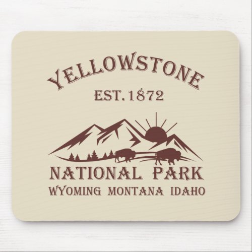 Yellowstone national park mouse pad