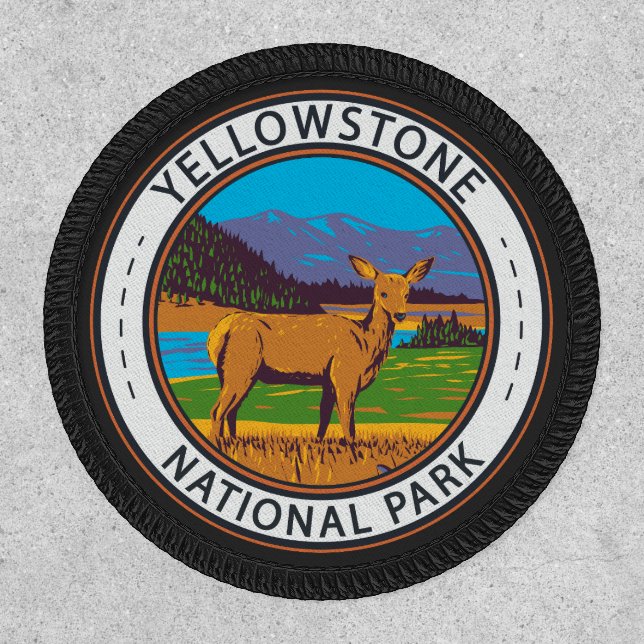Yellowstone National Park Mule Deer Circle Patch (Front)