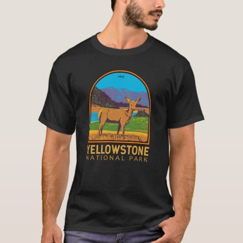 Yellowstone National Park Mule Deer Vintage T_Shirt