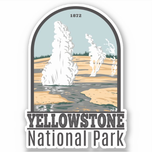 Yellowstone National Park Norris Geyser Basin Sticker (Front)
