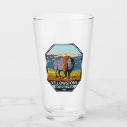 Yellowstone National Park North American Bison  Glass
