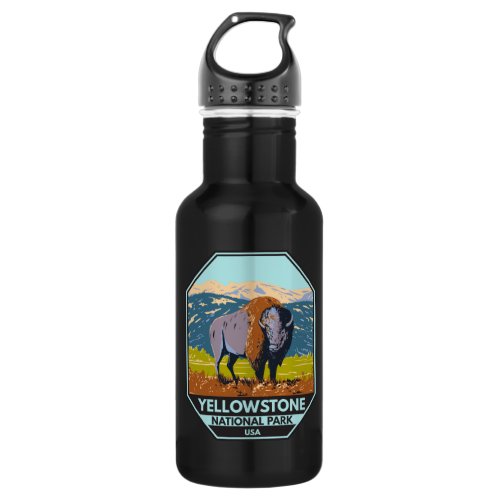 Yellowstone National Park North American Bison  Stainless Steel Water Bottle