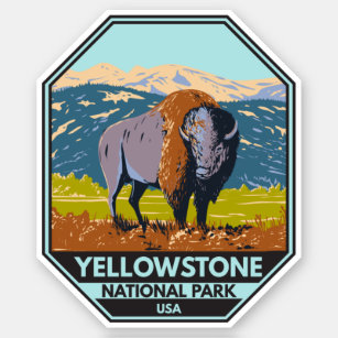 Yellowstone National Park North American Bison Sticker