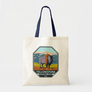 Yellowstone National Park North American Bison Tote Bag