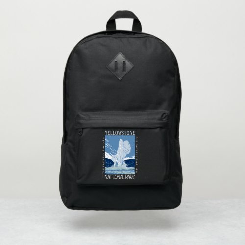 Yellowstone National Park Old Faithful Distressed Port Authority Backpack