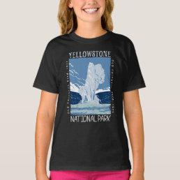 Yellowstone National Park Old Faithful Distressed  T-Shirt