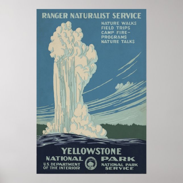 Yellowstone National Park Old Faithful Poster (Front)