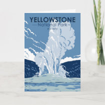 Yellowstone National Park Old Faithful Vintage