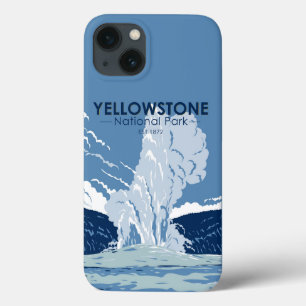 Yellowstone National Park Old Faithful Vintage iPhone 13 Case
