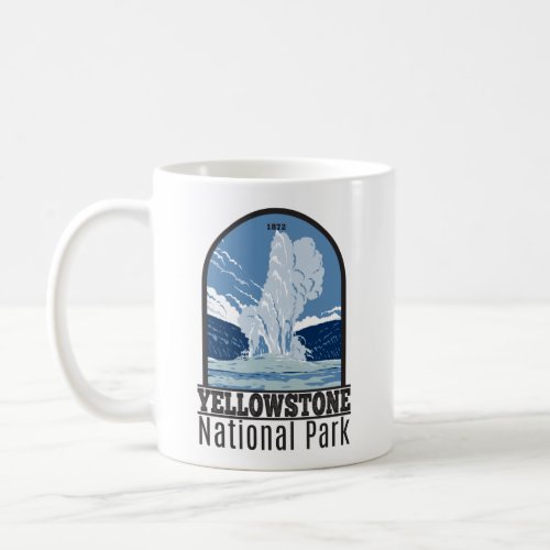 Yellowstone National Park Old Faithful Vintage Coffee Mug