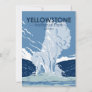 Yellowstone National Park Old Faithful Vintage Holiday Card