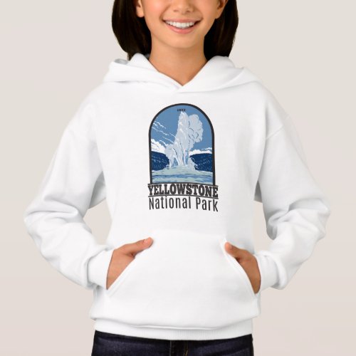 Yellowstone National Park Old Faithful Vintage  Hoodie