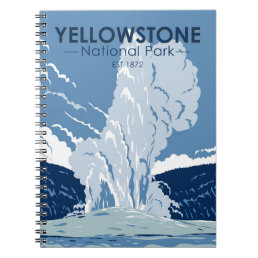 Yellowstone National Park Old Faithful Vintage  Notebook
