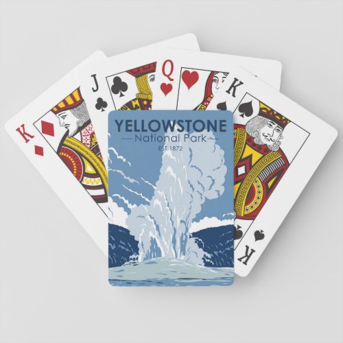 Yellowstone National Park Old Faithful Vintage  Poker Cards