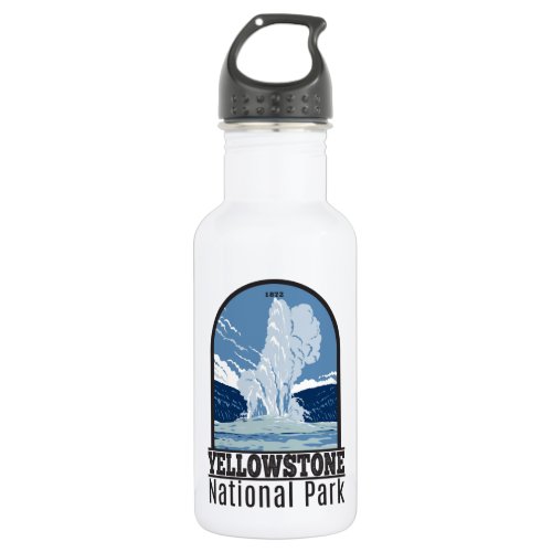 Yellowstone National Park Old Faithful Vintage  Stainless Steel Water Bottle
