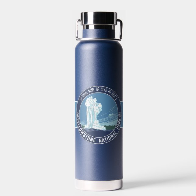 Yellowstone National Park - Old Faithful WPA Water Bottle (Back)