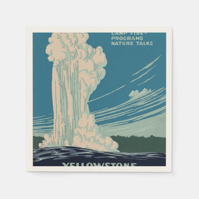 Yellowstone National Park Paper Napkins (Front)