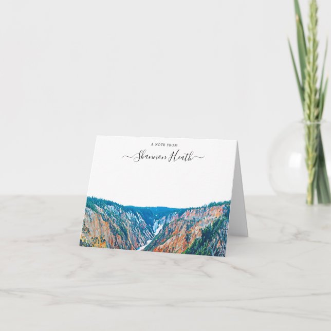 Yellowstone National Park Personalized Note Card (Front)